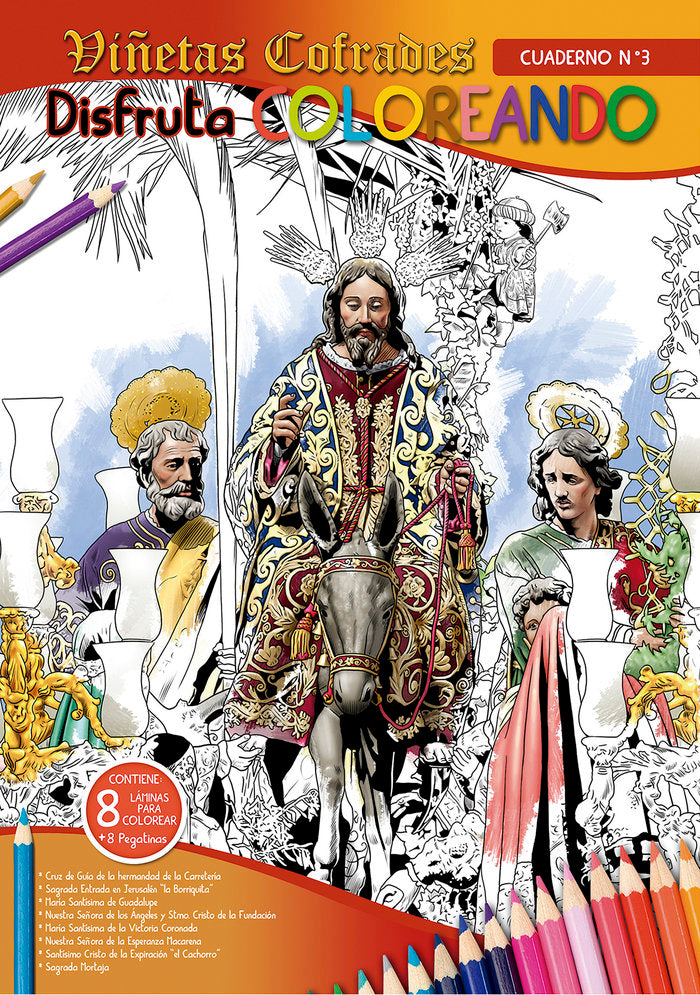 Disfruta coloreando Viñetas Cofrades 3, de Cabeza Ruiz,David | portada del libro