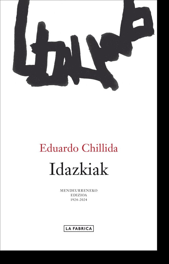 Idazkiak, de CHILLIDA. | portada del libro