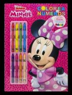 Minnie. Colorea por números con ceras, de Disney | portada del libro