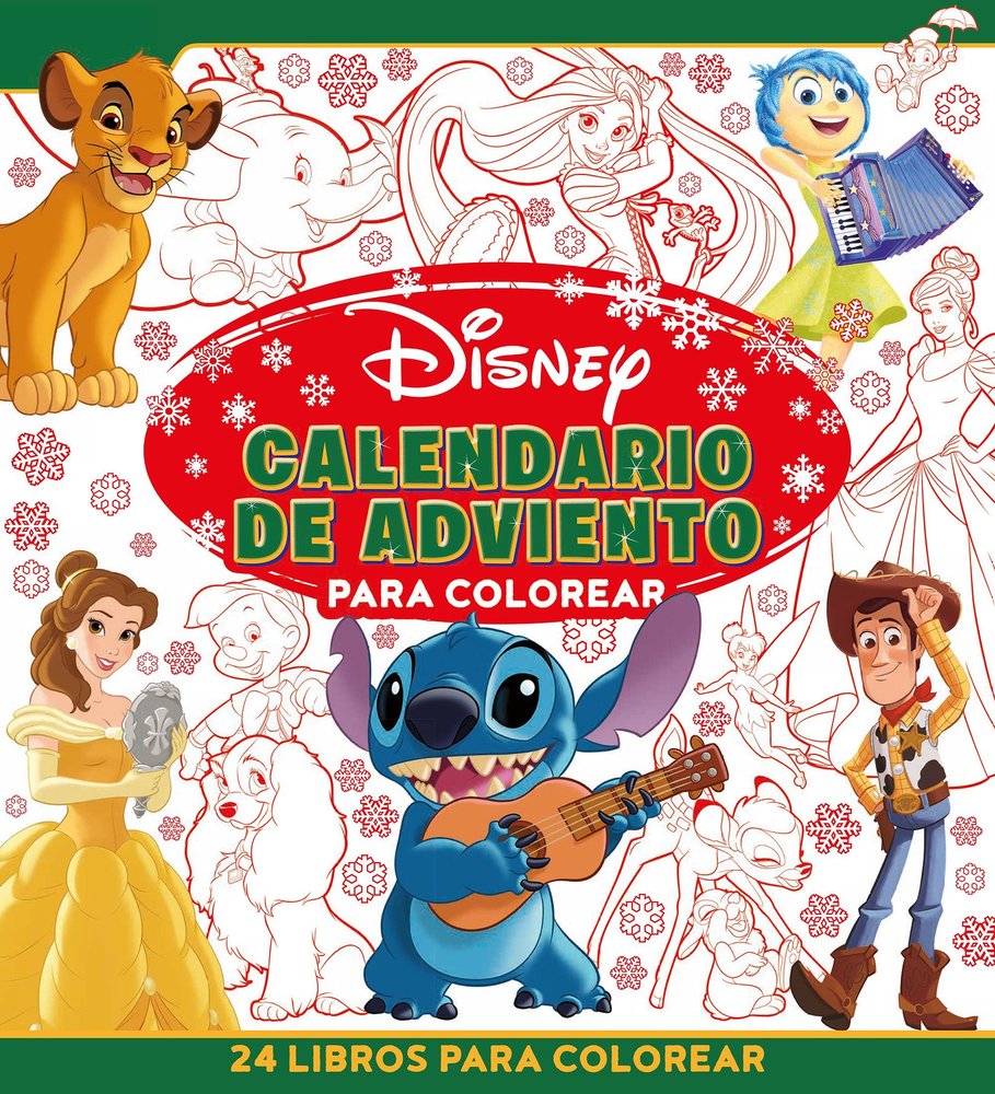 DISNEY. CALENDARIO DE ADVIENTO PARA COLOREAR, de DISNEY | portada del libro