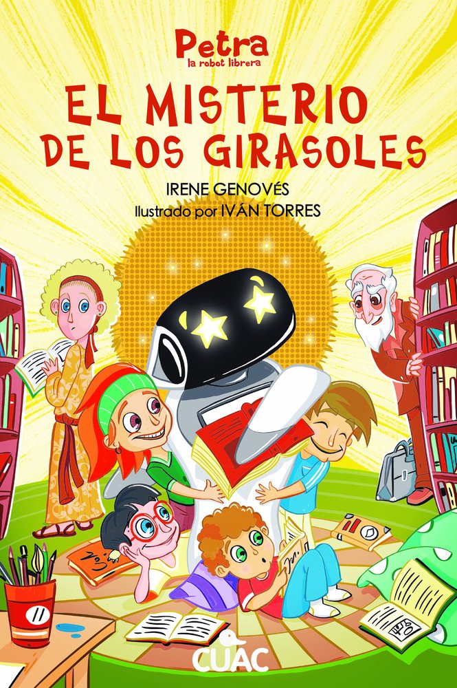 Petra la robot librera. El misterio de los girasoles, de Genovés, Irene | portada del libro