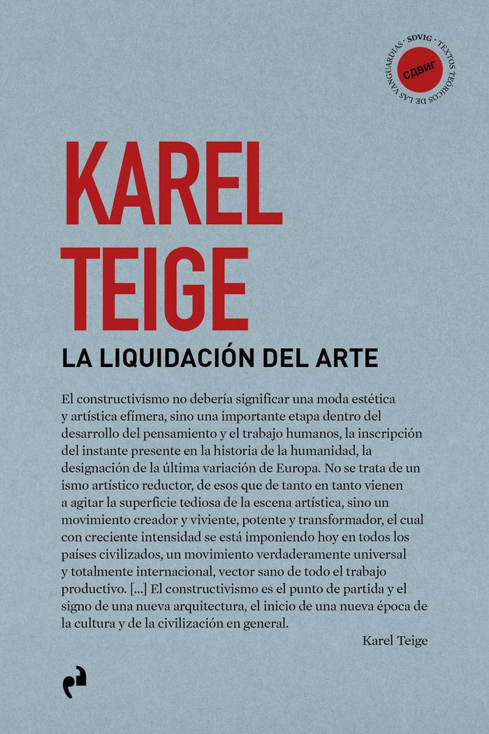 LIQUIDACION DEL ARTE,LA, de TEIGE,KAREL | portada del libro