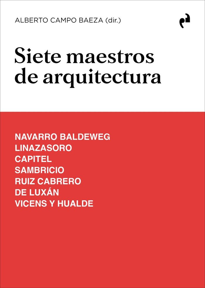SIETE MAESTROS DE ARQUITECTURA, de VV.AA. | portada del libro