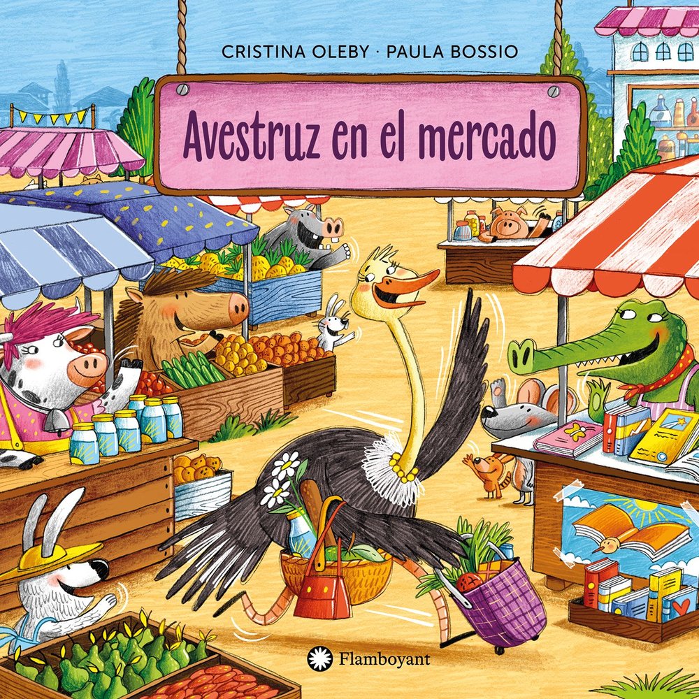 AVESTRUZ EN EL MERCADO, de OLEBY | portada del libro