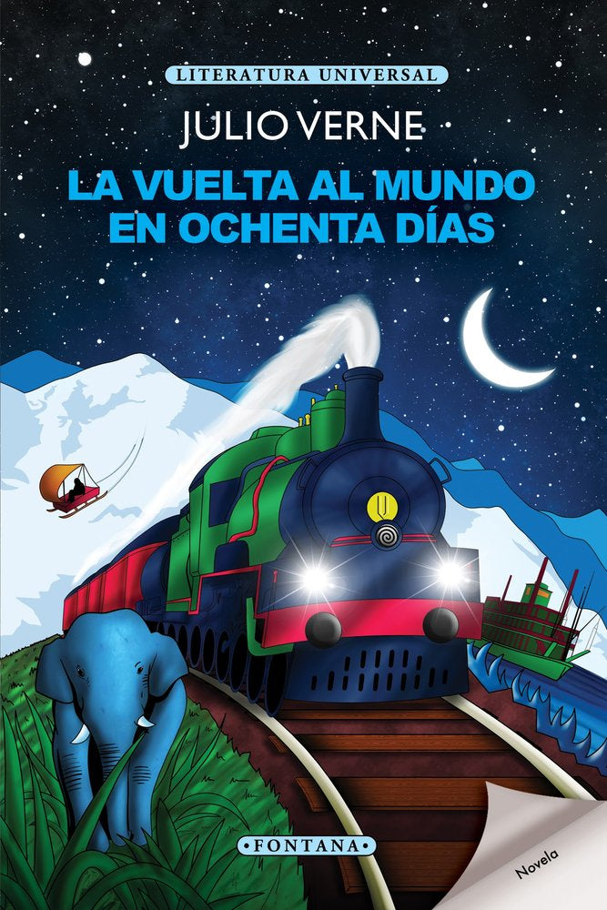 LA VUELTA AL MUNDO EN OCHENTA DIAS, de Verne, Julio | portada del libro