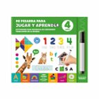 MI PIZARRA PARA JUGAR Y APRENDER 4 AÑOS, de Varios autores | portada del libro