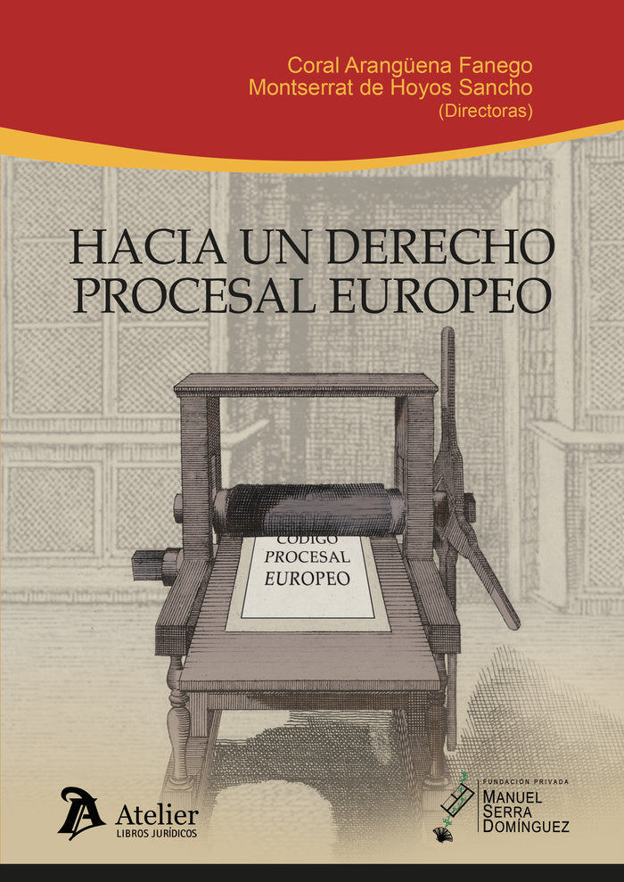 HACIA UN DERECHO PROCESAL EUROPEO, de CORAL ARANGUENA FANEGO | portada del libro