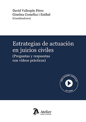 ESTRATEGIAS DE ACTUACION EN JUICIOS CIVILES PREGUNTAS Y RESPUESTAS CON, de DAVID VALLESPIN PEREZ | portada del libro