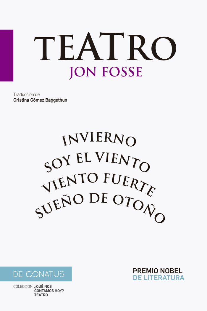 TEATRO, de FOSSE, JON | portada del libro