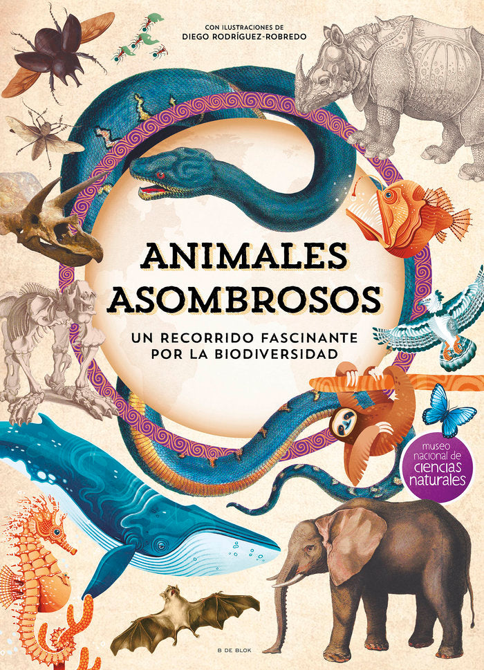 ANIMALES ASOMBROSOS, de MUSEO NACIONAL DE CIENCIAS NATURALES | portada del libro