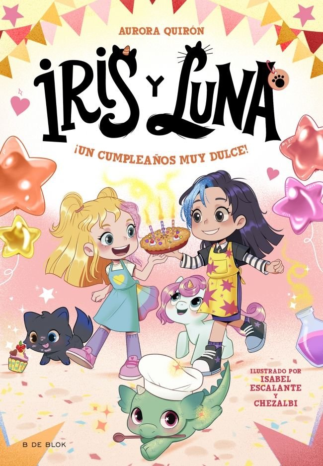IRIS Y LUNA: CUIDADORAS DE CACHORRITOS MAGICOS 3 - ¡UN CUMPLEAÑOS MUY DULCE!, de QUIRON, AURORA | portada del libro