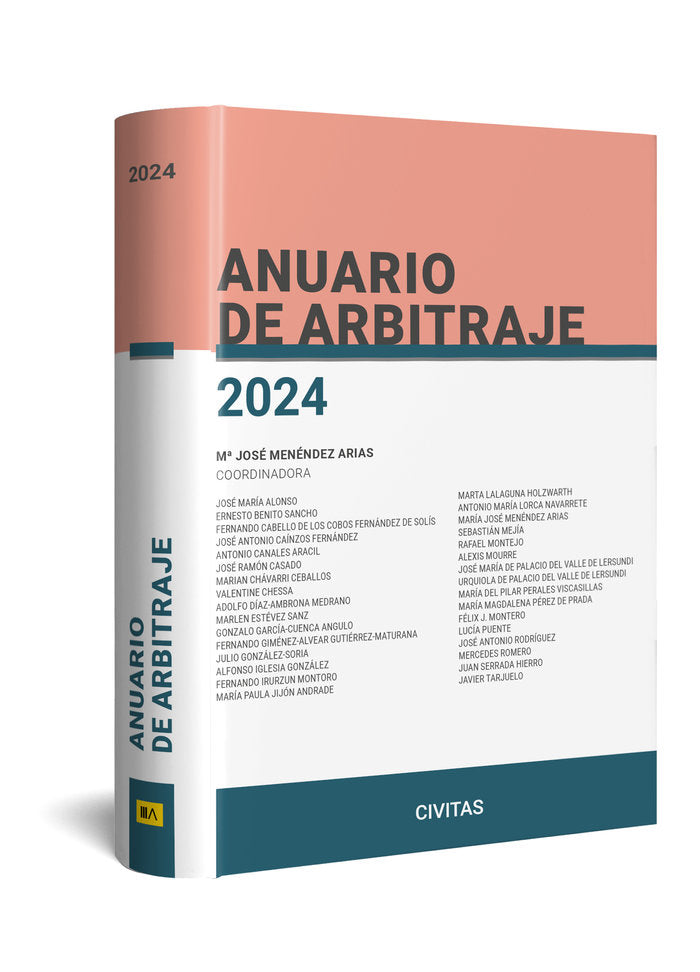 ANUARIO DE ARBITRAJE 2024, de Mª JOSE MENENDEZ ARIAS | portada del libro
