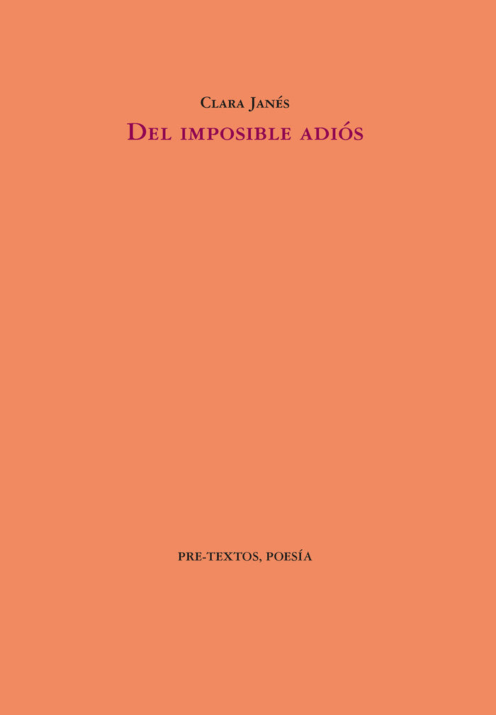 DEL IMPOSIBLE ADIÓS, de JANES | portada del libro
