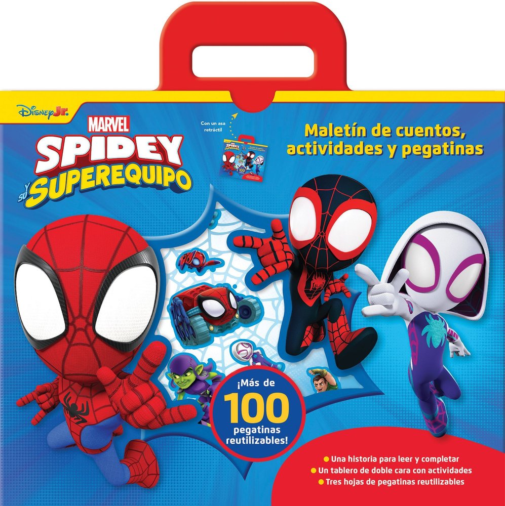 Spidey y su superequipo. Maletín de cuentos, actividades y pegatinas, de MARVEL | portada del libro