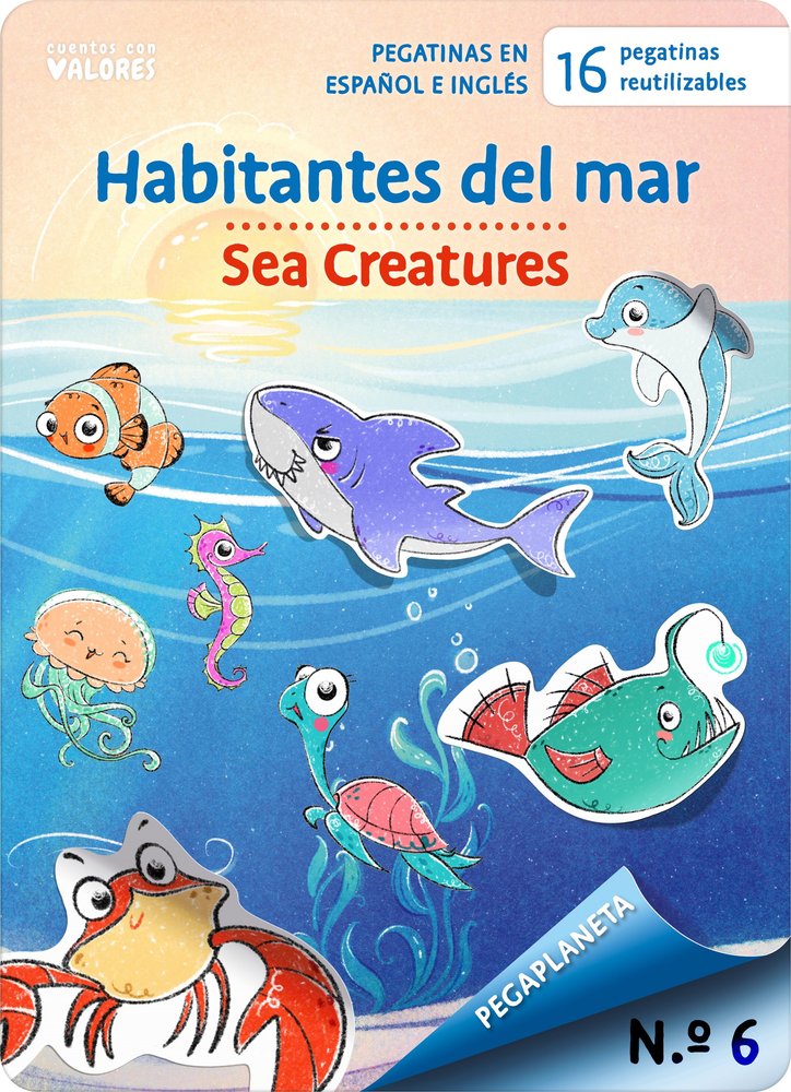 PEGAPLANETA 6. HABITANTES DEL MAR - SEA CREATURES, de MANN, FREDDIE | portada del libro