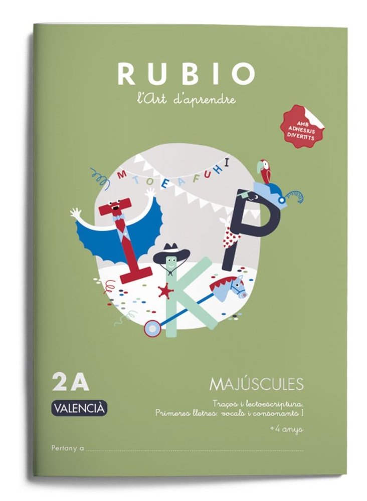 RUBIO MAJUSCULES 2A +4ANYS COM.VALENCIANA 25 | portada del libro