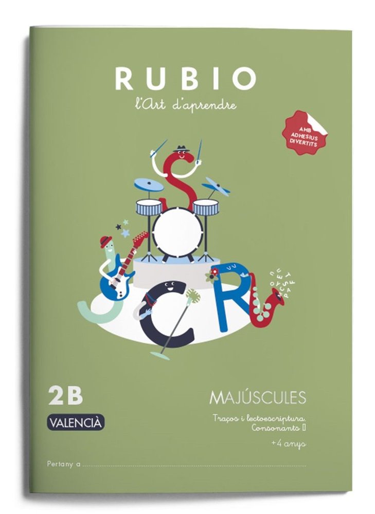 RUBIO MAJUSCULES 2B +4ANYS COM.VALENCIANA 25 | portada del libro
