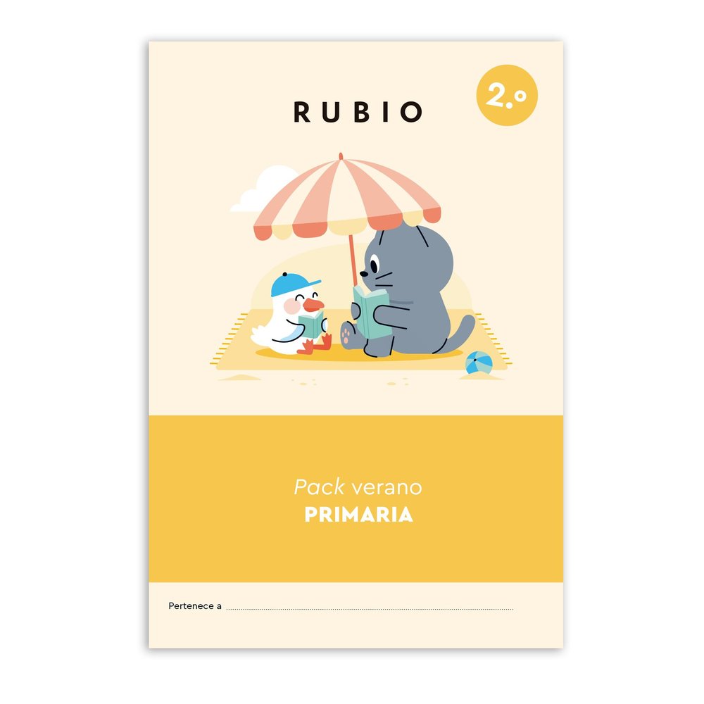 PACK VERANO RUBIO 2.º DE EDUCACION PRIMARIA (+ 7 AÑOS) | portada del libro