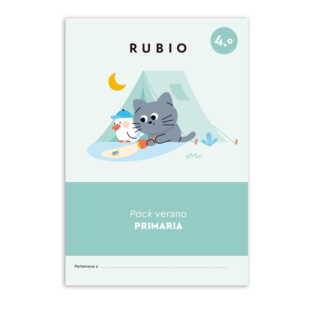 PACK VERANO RUBIO 4.º DE EDUCACION PRIMARIA (+ 9 AÑOS) | portada del libro