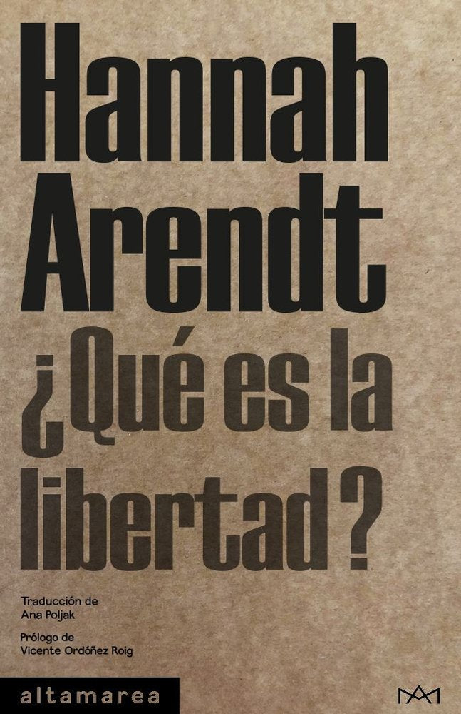 ¿QUE ES LA LIBERTAD?, de ARENDT, HANNAH | portada del libro