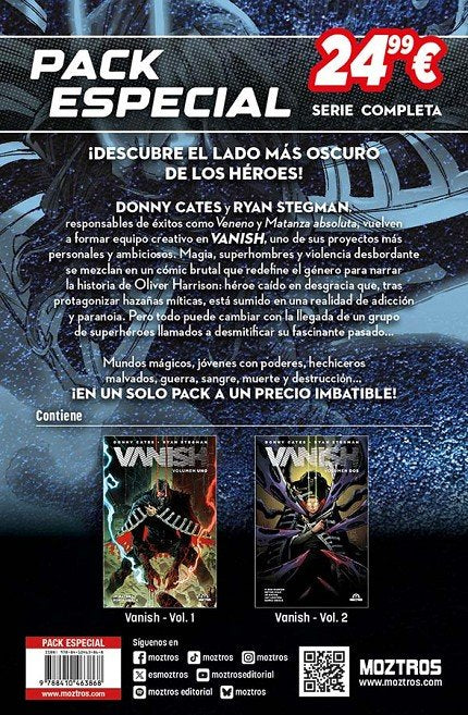 VANISH PACK ESPECIAL 2 TOMOS, de DONNY CATES | portada del libro