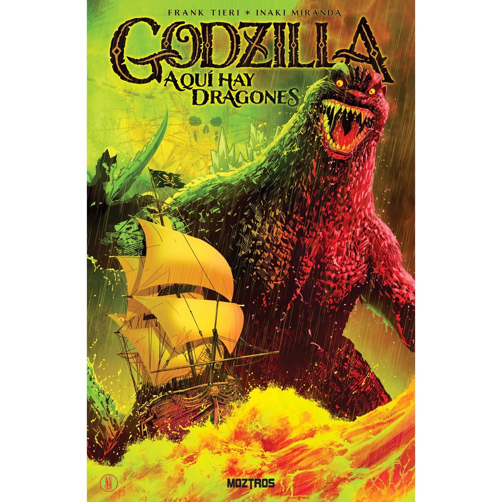 GODZILLA. AQUI HAY DRAGONES, de FRANK TIERI | portada del libro