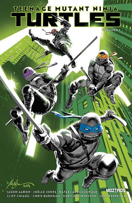 TEENAGE MUTANT NINJA TURTLES 01, de AARON, JASON | portada del libro