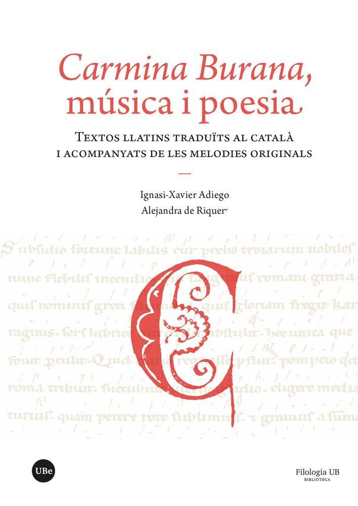 CARMINA BURANA, MUSICA I POESIA, de ADIEGO, IGNASI-XAVIER | portada del libro