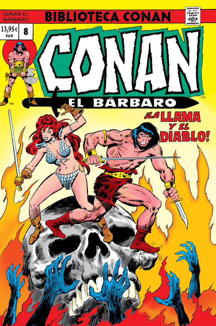 CONAN EL BARBARO 8 1974, de ROY THOMAS | portada del libro