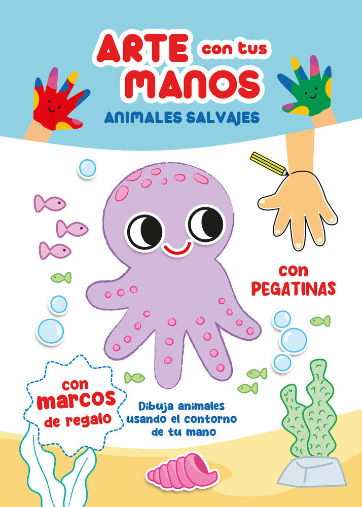 ARTE CON TUS MANOS, ANIMALES SALVAJES | portada del libro