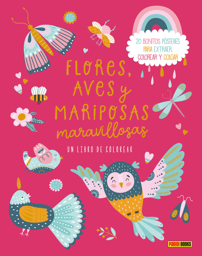 FLORES, AVES Y MARIPOSAS MARAVILLOSAS | portada del libro