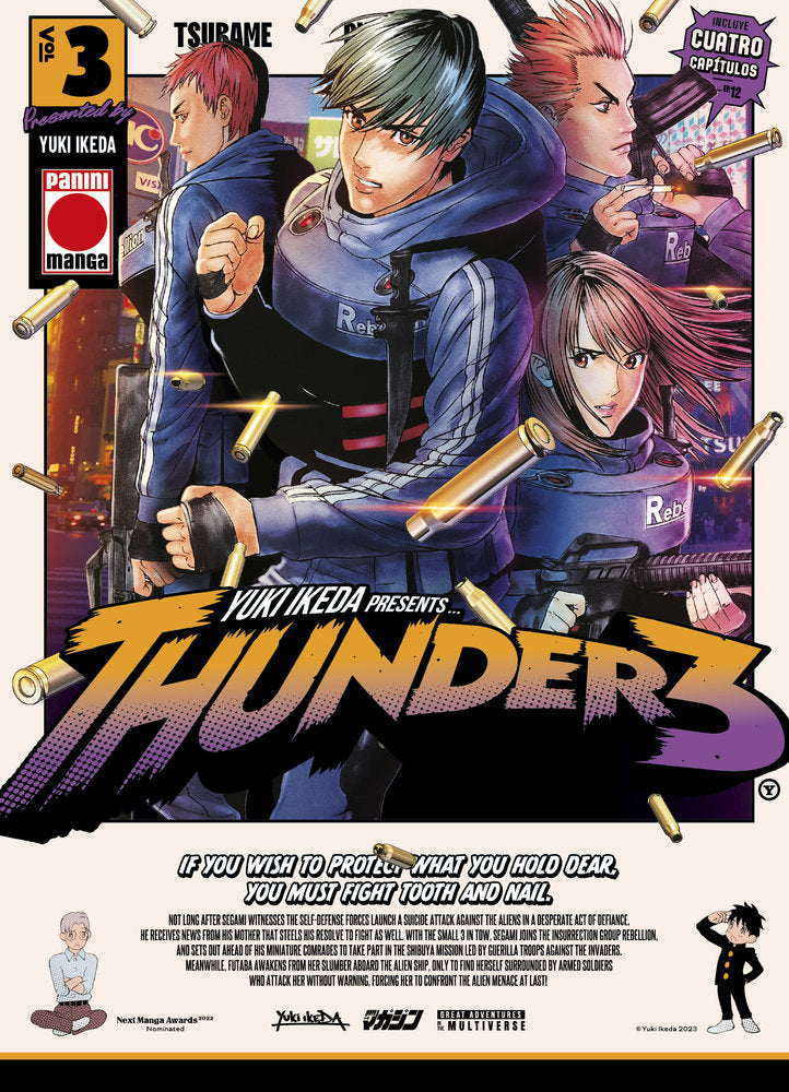 THUNDER, 3 DE 3, de YUKI IKEDA | portada del libro