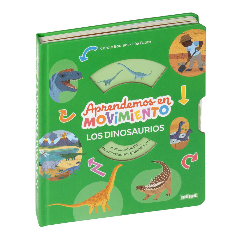 APRENDEMOS EN MOVIMIENTO, LOS DINOSAURIOS, de BOURSET, CAROLE | portada del libro