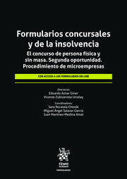 FORMULARIOS CONCURSALES Y DE LA INSOLVENCIA. EL CONCURSO DE, de AZNAR GINER | portada del libro