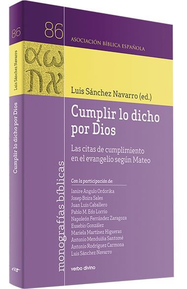CUMPLIR LO DICHO POR DIOS, de SANCHEZ NAVARRO, LUIS | portada del libro