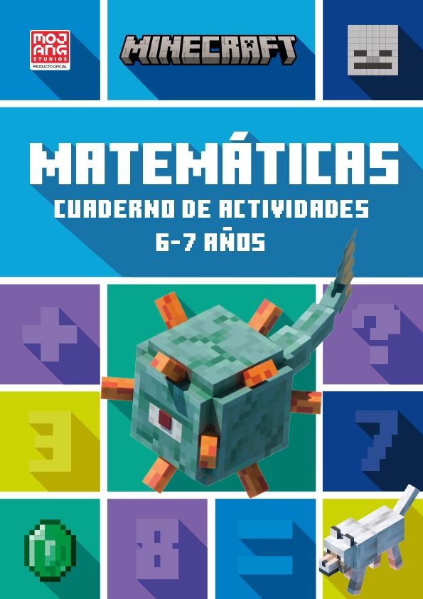 MINECRAFT OFICIAL: CUADERNO DE ACTIVIDADES, MATEMATICAS 6-7 AÑOS, de , COLLINS KS1 | portada del libro