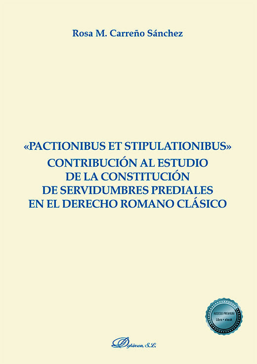 PACTIONIBUS ET STIPULATIONIBUS CONTRIBUCION AL ESTUDIO DE, de CARREÑO SANCHEZ, ROSA M. | portada del libro