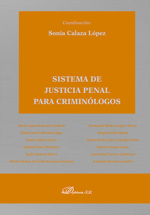 SISTEMA DE JUSTICIA PENAL PARA CRIMINOLOGOS | portada del libro