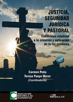 JUSTICIA SEGURIDAD JURIDICA Y PASTORAL | portada del libro
