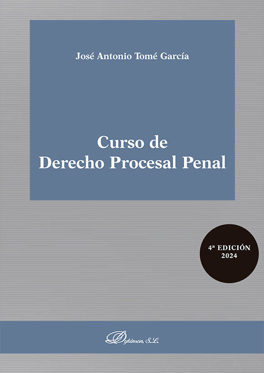 Curso de Derecho Procesal Penal, de TOME GARCIA, JOSE ANTONIO | portada del libro