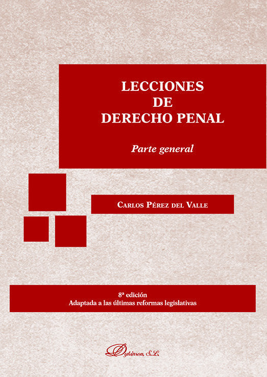 Lecciones de Derecho Penal. Parte general, de PEREZ DEL VALLE, CARLOS | portada del libro