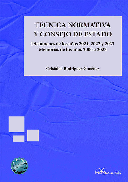 TECNICA NORMATIVA Y CONSEJO DE ESTADO, de RODRIGUEZ GIMENEZ, CRISTOBAL | portada del libro