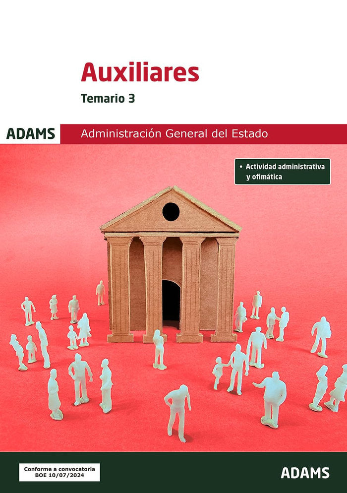 AUXILIARES ADMINISTRACION GENERAL DEL ESTADO. TEMARIO (2024), de VARIOS | portada del libro