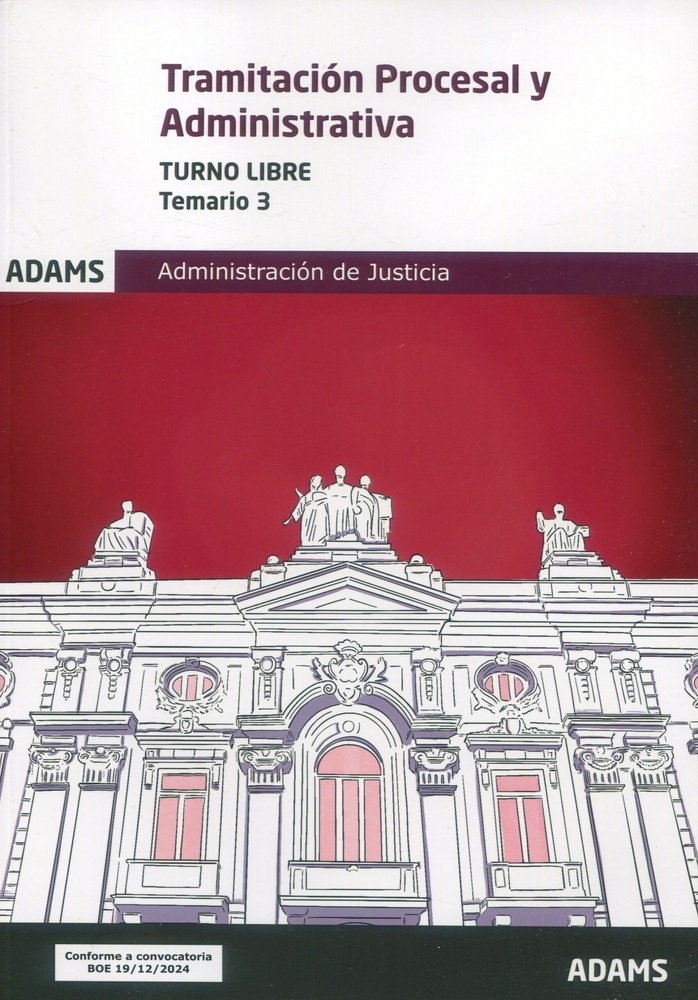 TRAMITACION PROCESAL Y ADMINISTRATIVA ( TURNO LIBRE) - TEMARIO 3 | portada del libro