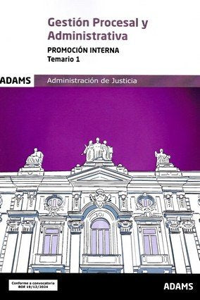 GESTION PROCESAL Y ADMINISTRATIVA ( PROMOCION INTERNA) - TEMARIO 1 | portada del libro