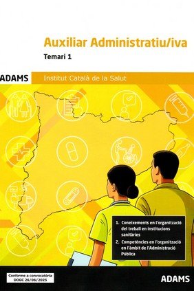AUXILIAR ADMINISTRATIVO - TEMARI 1 | portada del libro