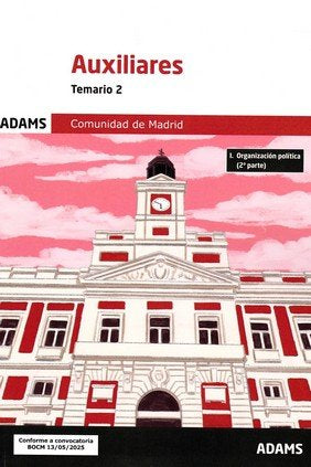 AUXILIARES ( COMUNIDAD DE MADRID) - TEMARIO 2 | portada del libro