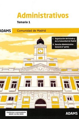 ADMINISTRATIVOS - TEMARIO 1 ( COMUNIDAD DE MADRID) | portada del libro