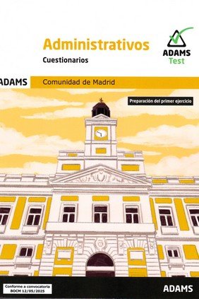 CUESTIONARIOS ADMINISTRATIVOS DE LA COMUNIDAD DE MADRID, de VARIOS AUTORES | portada del libro