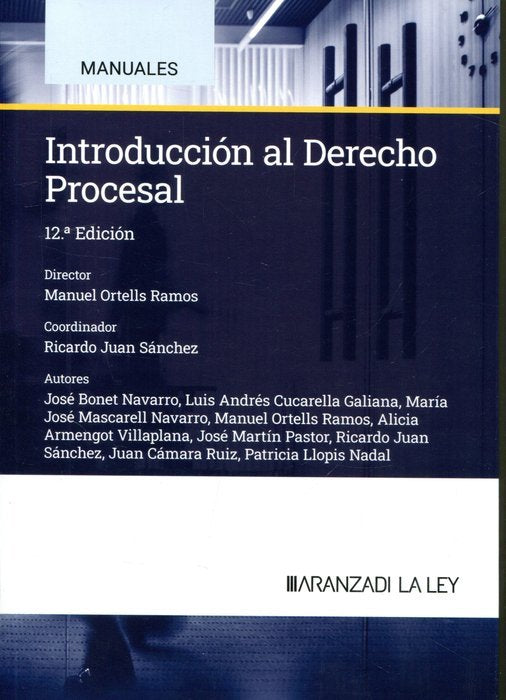 INTRODUCCION AL DERECHO PROCESAL 2024 12ªED | portada del libro